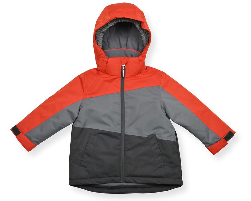 Arctic Quest Boys' Bib Snow Pants and Ski Jacket Water-Resistant Snowsuit For Kids Winter Hooded Jacket, Bold Spice, 2T - Image 2