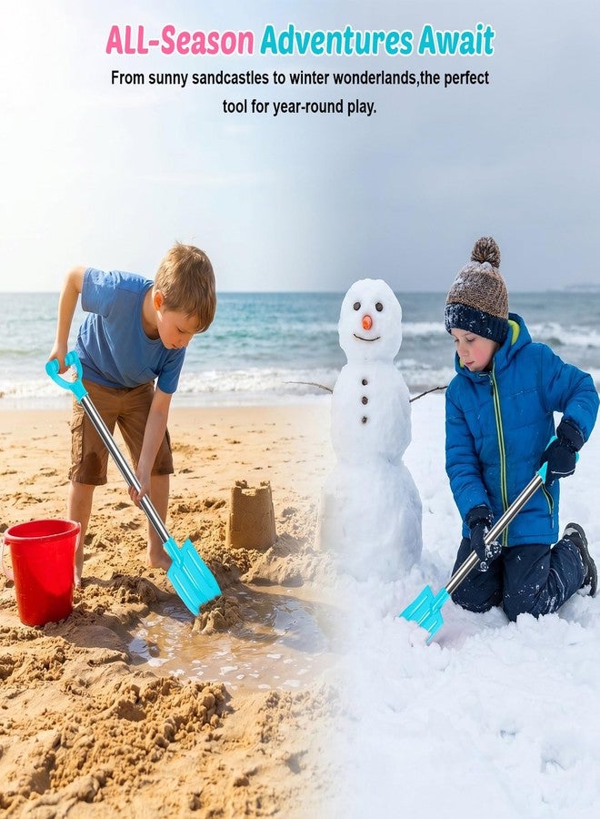 Dsmile 3 PCS Beach Shovels for Kids, 25" Long Sand Shovel Gardening Tools Snow Shovel Sturdy Stainless Steel Handle ABS Plastic Spade for Digging Sand Shoveling Snow Fun Set - Image 5