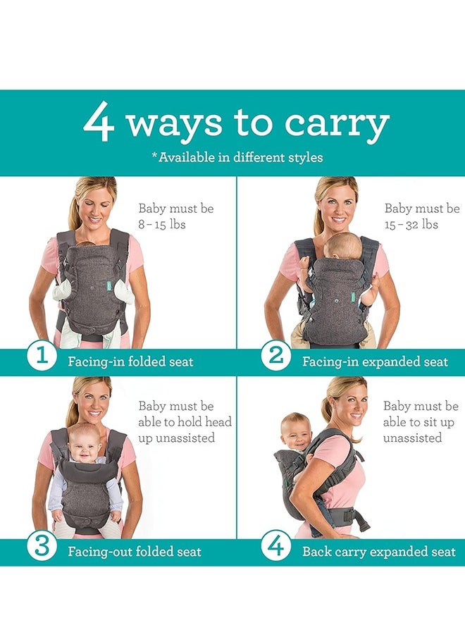 Mmmon - Flip Advanced 4-in-1 Carrier - Ergonomic, convertible, face-in and face-out front and back carry for newborns and older babies 8-32 lbs - Image 1