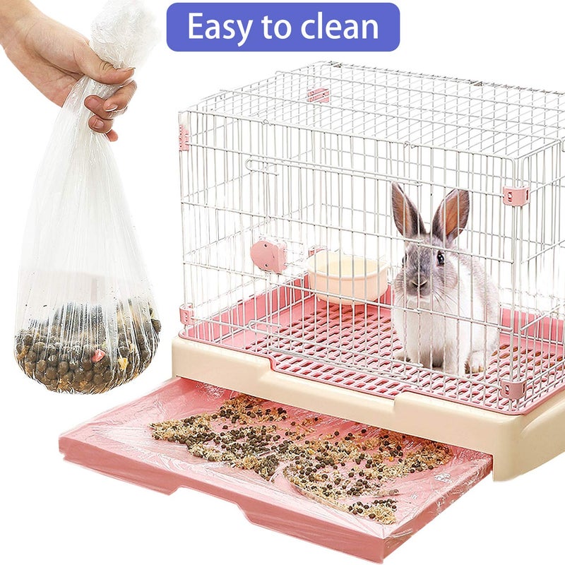 upcessory 50 pcs Disposable Cage Liners, Clear Plastic Rabbit Cage Liner Bag, Universal Toilet Film for Bunny, Hamster, Totoro, Hedgehog, Guinea Pig and Small Animals. - Image 3