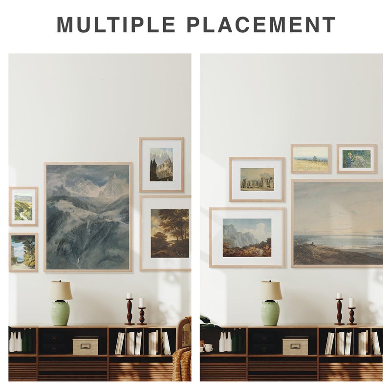 TONES FRAME DESIGN Solid Oak Wood 8x11 Picture Frame Without Mat Set of 3 Poster Frame for Wall Tabletop Home Decor - Image 5