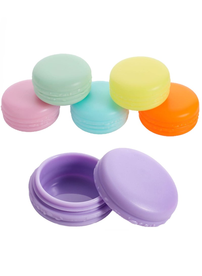 Travel Bottles Pots, 10 ml Cosmetic Jars with Lids for Toiletries Sample, Cosmetic Container Jars for Cream Powder Face Creams 6 Color 24pcs - Image 1