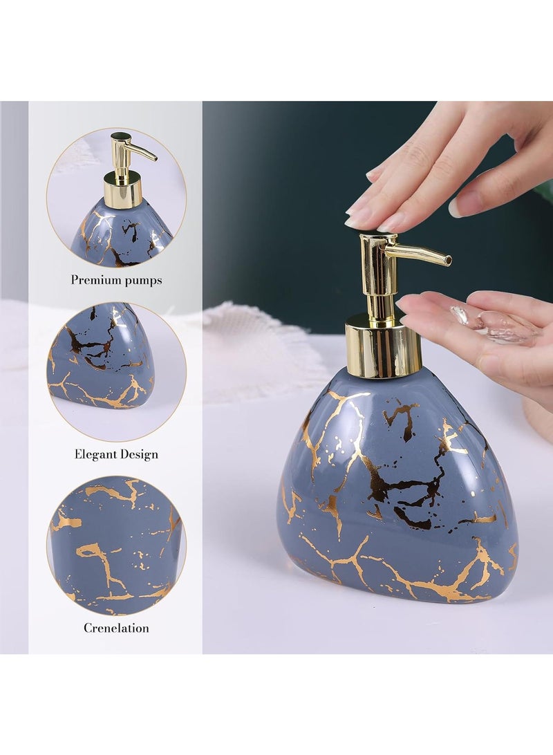 Y&D Bathroom Accessories Set,Modern Countertop Bathroom Decor,Luxury 6 Piece Bathroom Accessory Set,Complete with Soap Dispenser,Toothbrush Holder,Tumbler,Tray - Image 4