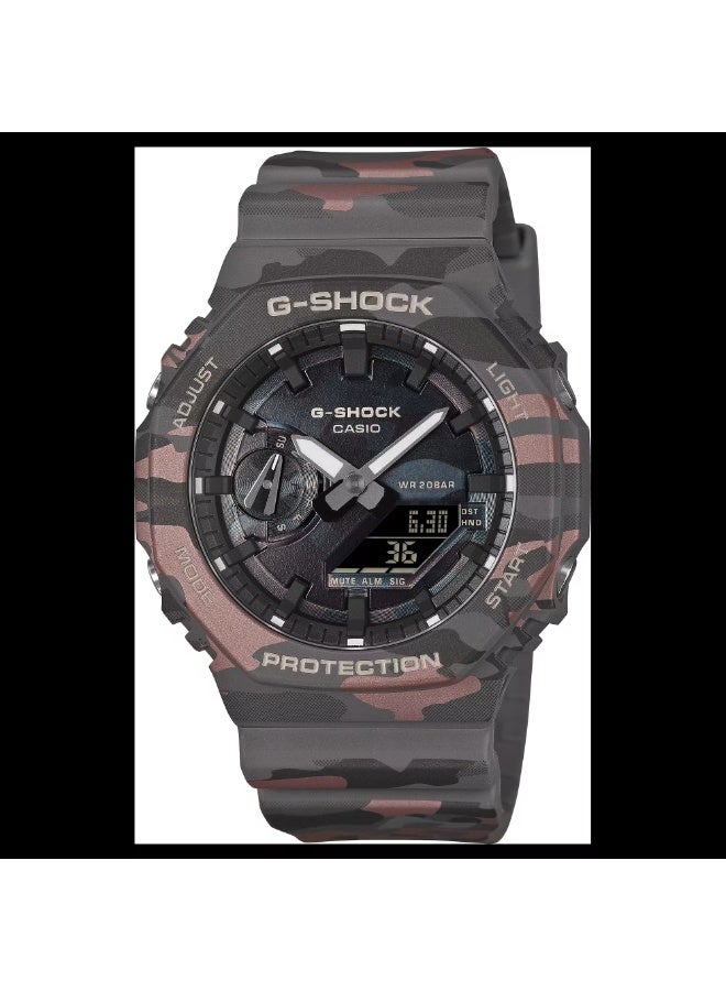 Casio G-shock Analog Digital Camouflage Pattern Men's Watch GA-2100CMD-8A - Image 1