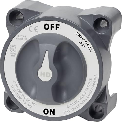 Blue Sea Systems 3000 HD-Series Heavy Duty On-Off Battery Switch Grey - Image 3