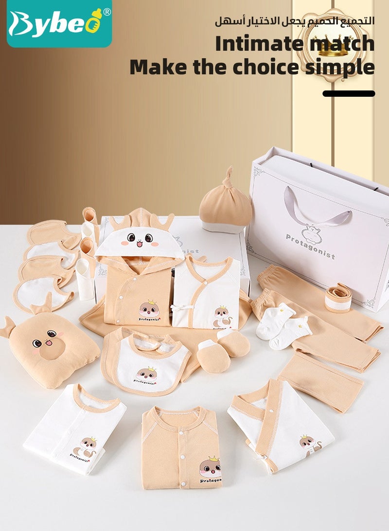 Bybeo 26PCS Newborn Baby Gift Set, Newborn Layette Gift Set for Boys and Girls, Babies Essential Clothes Accessories with Baby Blanket, 100% Premium Cotton, for Spring Summer Autumn Winter - Image 5