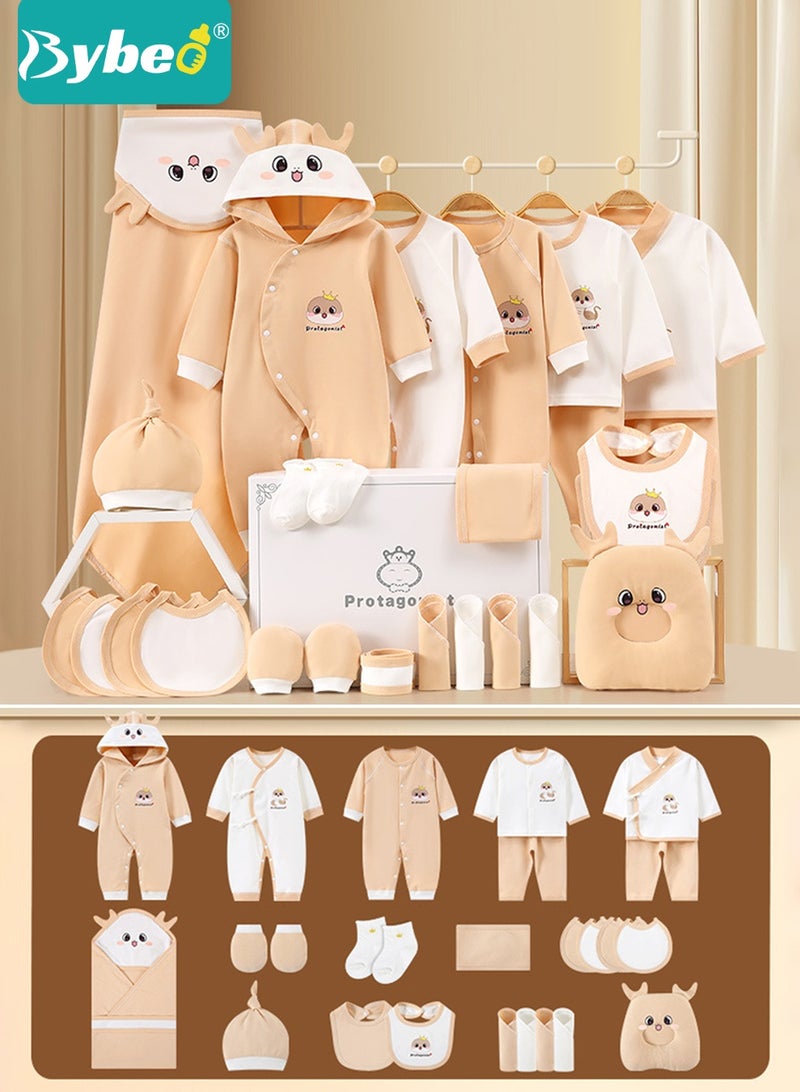 Bybeo 26PCS Newborn Baby Gift Set, Newborn Layette Gift Set for Boys and Girls, Babies Essential Clothes Accessories with Baby Blanket, 100% Premium Cotton, for Spring Summer Autumn Winter - Image 1