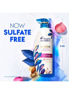 Head & Shoulders Supreme Sulfate Free Shampoo and Conditioner Set for Dry Scalp and Dandruff Treatment, Soothe and Strengthen with Argan Oil and Rose Essence, 21.2 Fl Oz  - Image 3