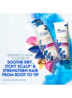 Head & Shoulders Supreme Sulfate Free Shampoo and Conditioner Set for Dry Scalp and Dandruff Treatment, Soothe and Strengthen with Argan Oil and Rose Essence, 21.2 Fl Oz  - Image 4