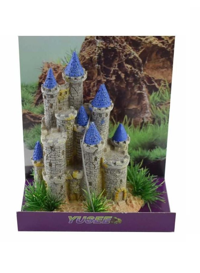 ديكور حوض السمك من النباتات الاصطناعية لحوض السمك 10X8X14 سم