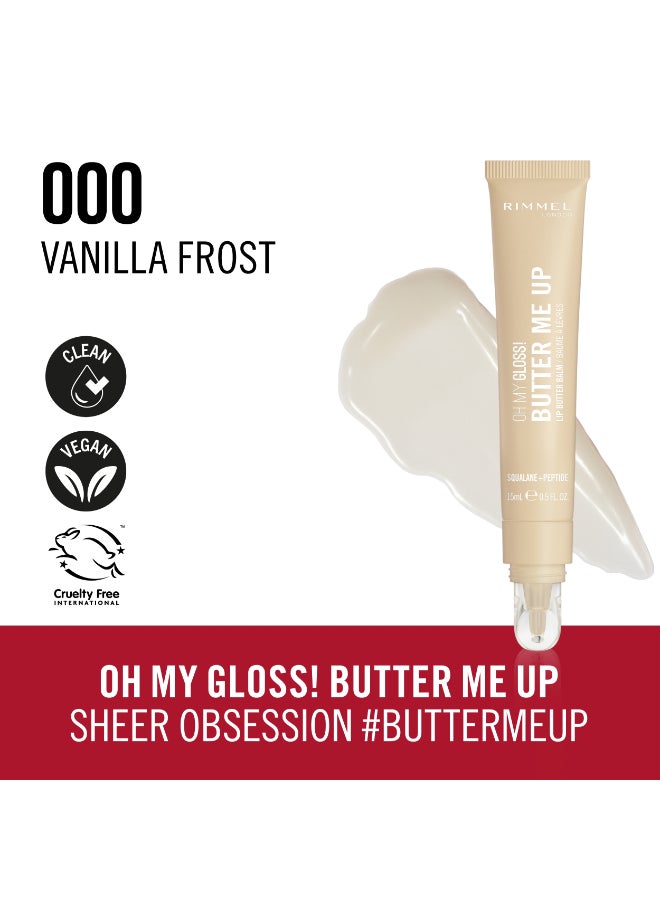 RIMMEL LONDON Oh My Gloss Butter Me Up Lip Butter Balm - 000 - Vanilla Frost, 15ml - Image 3
