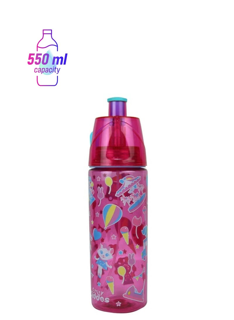 SMILY KIDDOS Kiddos Sports Drink Bottle Pink 550 Ml 