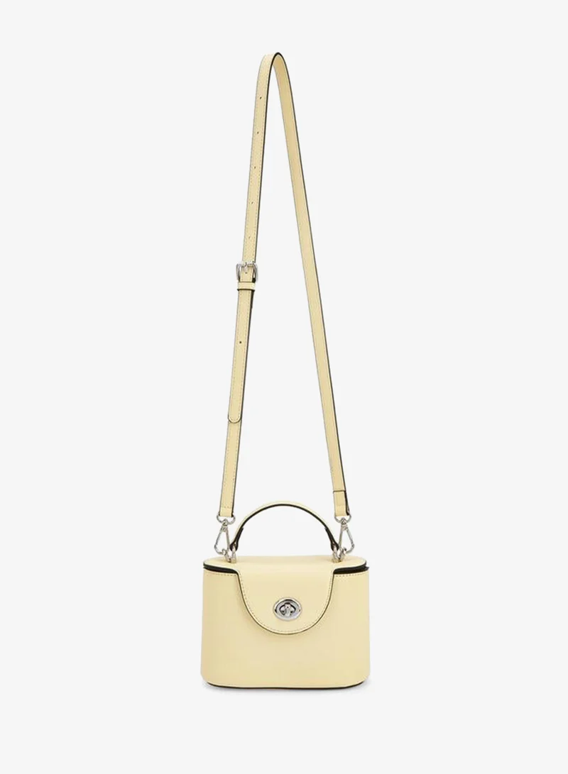 سيليست Solid Crossbody Bag With Twist Lock Closure