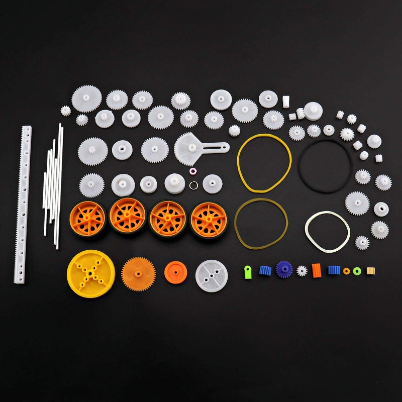 Create idea Create idea 78Pcs Toy Car Gear Axle Belt Plastic Package Model Accessories Set DIY RC Airplane Robot Project Assorted  - Image 2