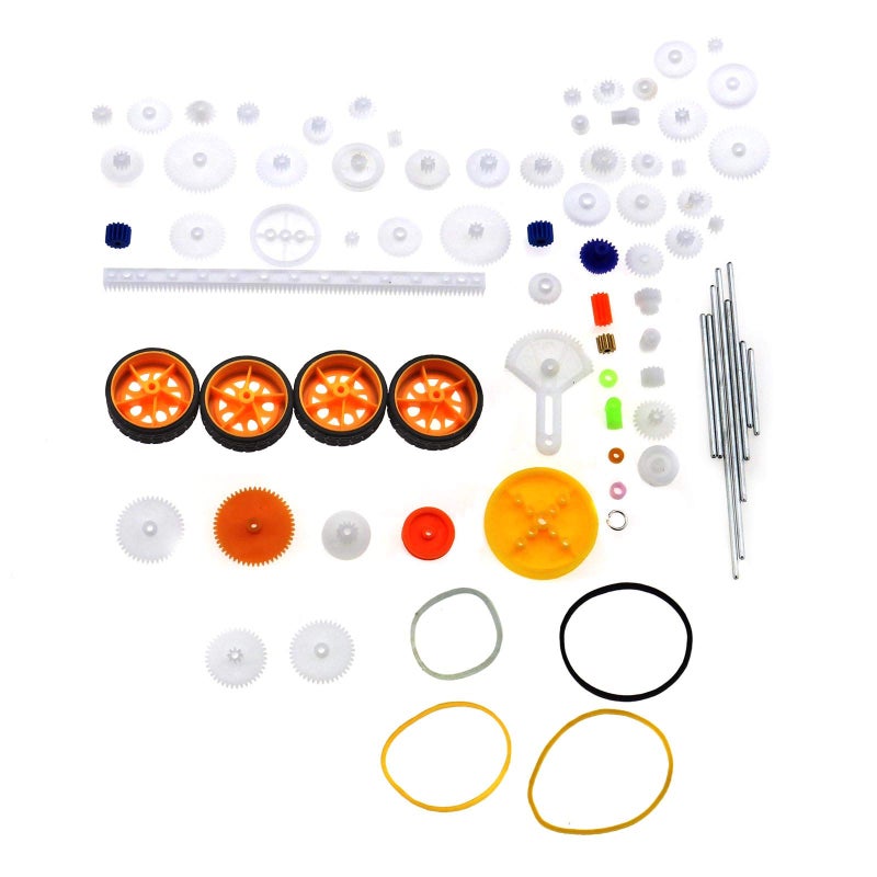 Create idea Create idea 78Pcs Toy Car Gear Axle Belt Plastic Package Model Accessories Set DIY RC Airplane Robot Project Assorted  - Image 1