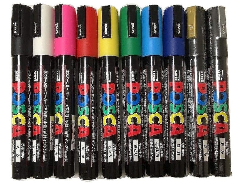 Posca Colouring - PC-5M - Pack of 10 Colours - Image 1