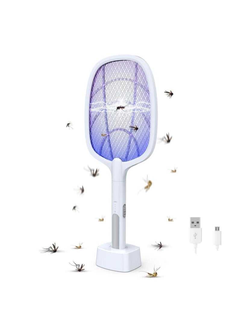 Earth Rated Mosquito Bats Racket Killer Five Nights Mosquito Killer Racket Rechargeable Handheld Electric Fly Swatter Mosquito Killer 15 Lavender (Multi)  - Image 1