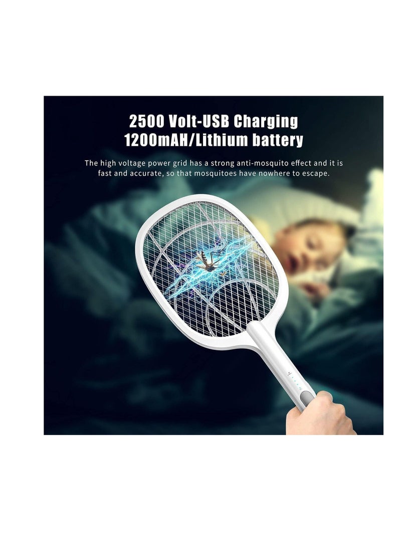 Earth Rated Mosquito Bats Racket Killer Five Nights Mosquito Killer Racket Rechargeable Handheld Electric Fly Swatter Mosquito Killer 15 Lavender (Multi)  - Image 3