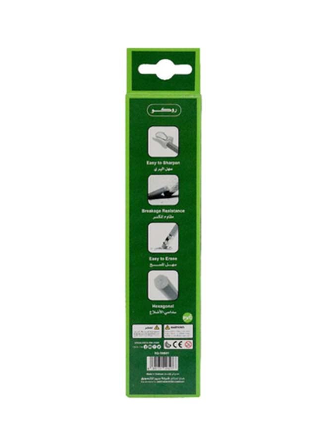 ROCO Roco Premium Hexagonal Black Barrel With Eraser Pencil 12 pcs - Image 3