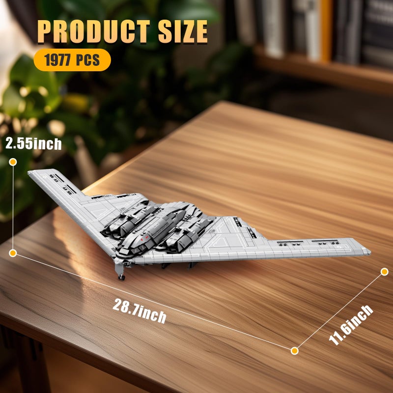 Reobrix Fighter Jet Building Set 33038, B2 Military Bomber Plane for Adults, Aviation Airplane Cool Jet Model Collection for Boys,Ideal Gifts for Kids 14+, Men and Military Fans - Image 5