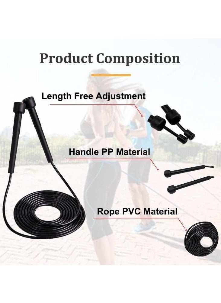 SportQ SportQ Lightweight Jump Rope for Fitness and Exercise - Adjustable Jump Ropes with Plastic Handles - Tangle Free for CrossFit, Gym, Cardio and Endurance Workout  - Image 4
