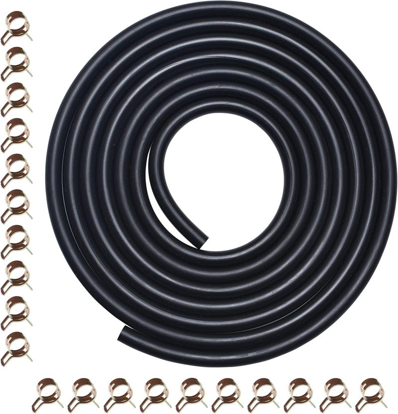 SOCOMAN 10 Feet 3/16 Inch ID Fuel Line with Hose Clamps - Image 1