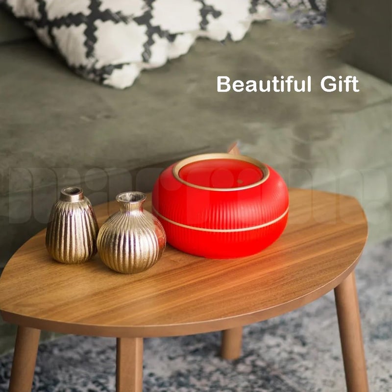 Marrone Desktop Trash Can Creative Mini Bedside Waste Bin Tea Table Small Garbage Bucket Small Trash Can Kitchen Household Dustbin Bins Waterproof Bathroom Office Trash Bin Red - Image 3