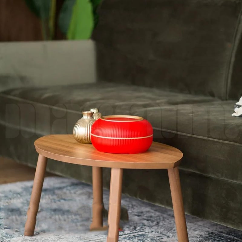 Marrone Desktop Trash Can Creative Mini Bedside Waste Bin Tea Table Small Garbage Bucket Small Trash Can Kitchen Household Dustbin Bins Waterproof Bathroom Office Trash Bin Red - Image 4
