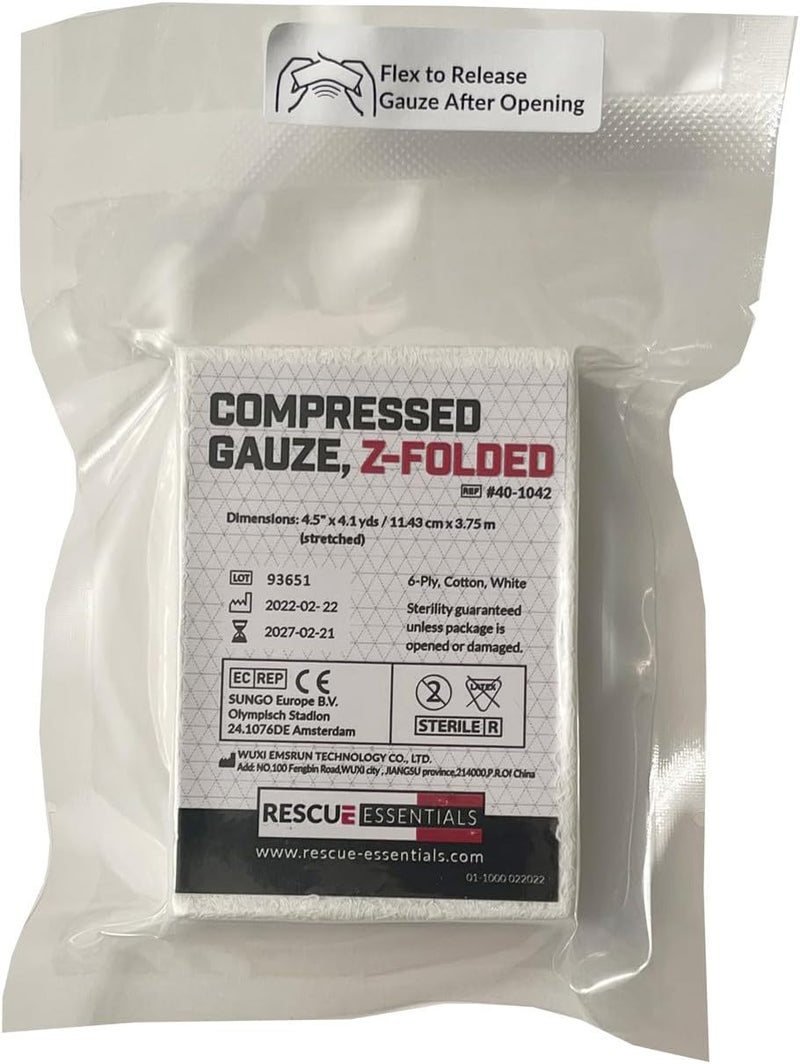 Rescue Essentials Compressed Gauze ZFolded 10 Pack Value - Image 2