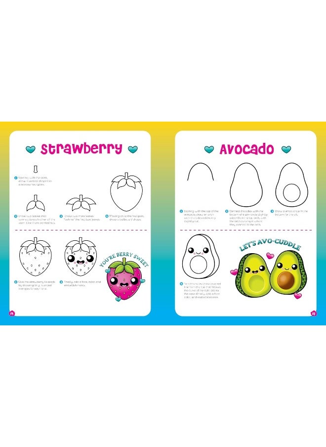 Cutest Art Kit Ever!: Color and Create Adorable Art – Includes: 48-page Art Instruction Book, 48-page Practice Book, 10 Colored Pencils, Double-Tip Pen  - Image 5