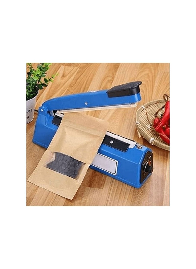 Impulse KESIBE Electric Sealing Packaging Machine Manual Hand Impulse Heat Packet Pouch Bag Polybag Kitchen Seal Package Poly 8 20CM,300W,Blue,Model:1389  - Image 5