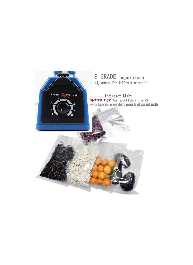 Impulse KESIBE Electric Sealing Packaging Machine Manual Hand Impulse Heat Packet Pouch Bag Polybag Kitchen Seal Package Poly 8 20CM,300W,Blue,Model:1389  - Image 4