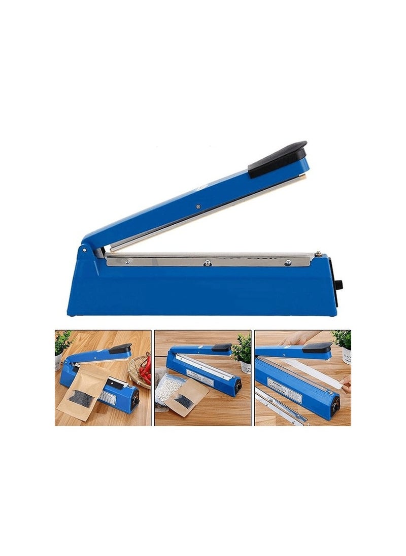 Impulse KESIBE Electric Sealing Packaging Machine Manual Hand Impulse Heat Packet Pouch Bag Polybag Kitchen Seal Package Poly 8 20CM,300W,Blue,Model:1389  - Image 1