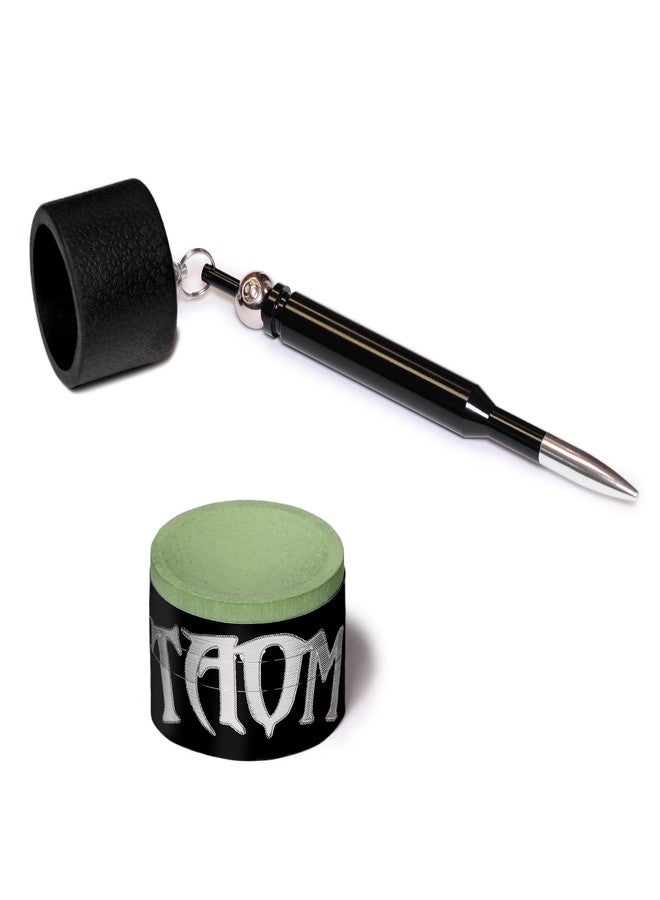 Taom V10 Billiard Pool Cue Premium Chalk Green - with Bullet Chalk Holder - Image 1