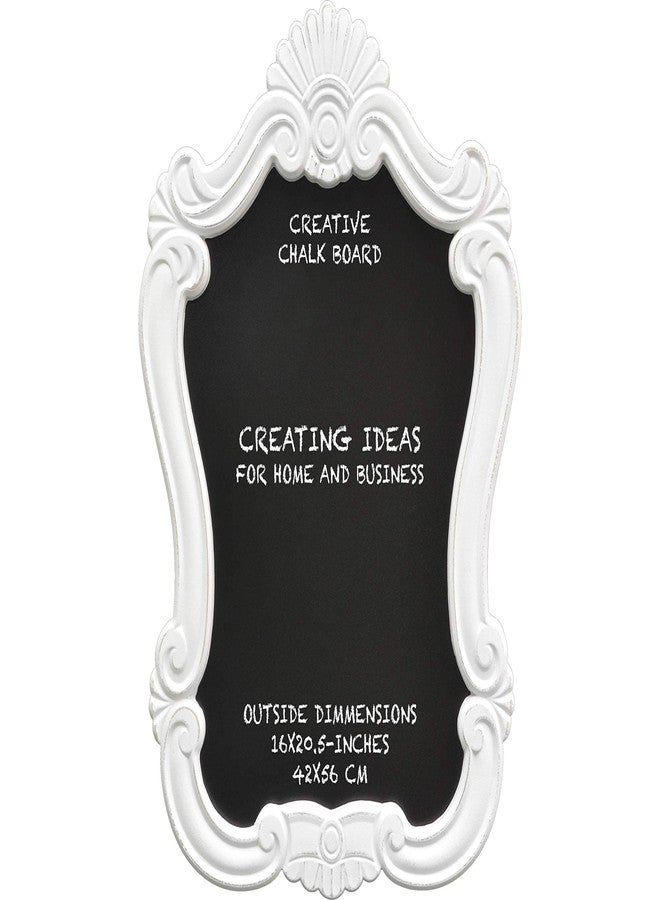 Creative Picture Frames 16" x 20.5" Venice Shabby Chic Vintage White Distressed Wall Mounted Chalkboard Sign - Image 2
