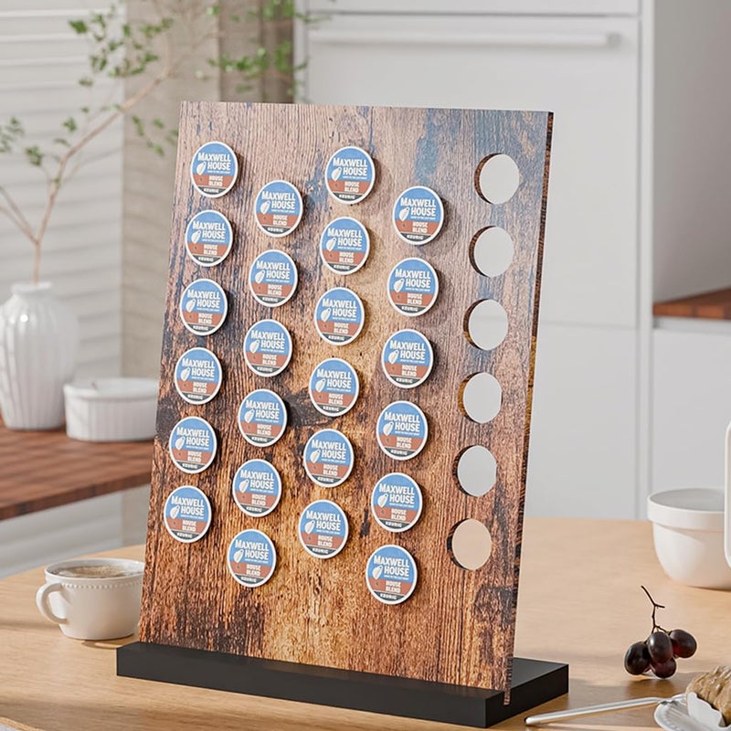 MOKIUER Coffee Pod Holder|K Cup Holder Pod Organizer For Counter,Home Kitchen Kpod Storage,Coffee Bar Accessories Rustic - Image 3