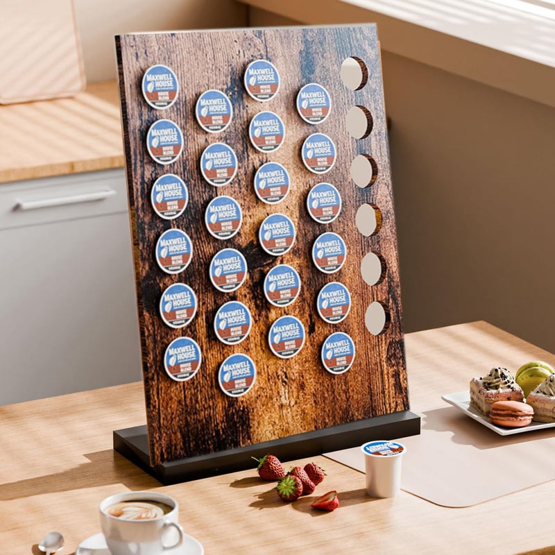 MOKIUER Coffee Pod Holder|K Cup Holder Pod Organizer For Counter,Home Kitchen Kpod Storage,Coffee Bar Accessories Rustic - Image 1