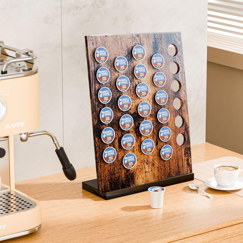 MOKIUER Coffee Pod Holder|K Cup Holder Pod Organizer For Counter,Home Kitchen Kpod Storage,Coffee Bar Accessories Rustic - Image 4