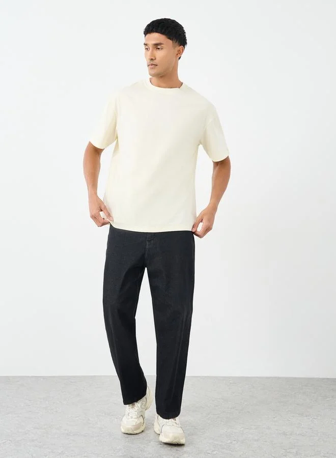 Styli Styli Men Oversized Typographic Print T-Shirt