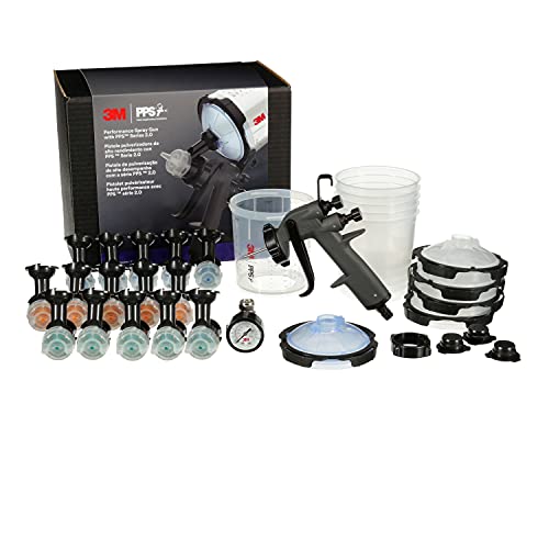 3M Performance Spray Gun Starter Kit, 26778, Includes PPS 2.0 Paint Spray Cup System, 15 Replaceable Gravity HVLP Atomizing Heads, Air Control Valve, Paint-Gun System for Car-Painting, Orange - Image 4