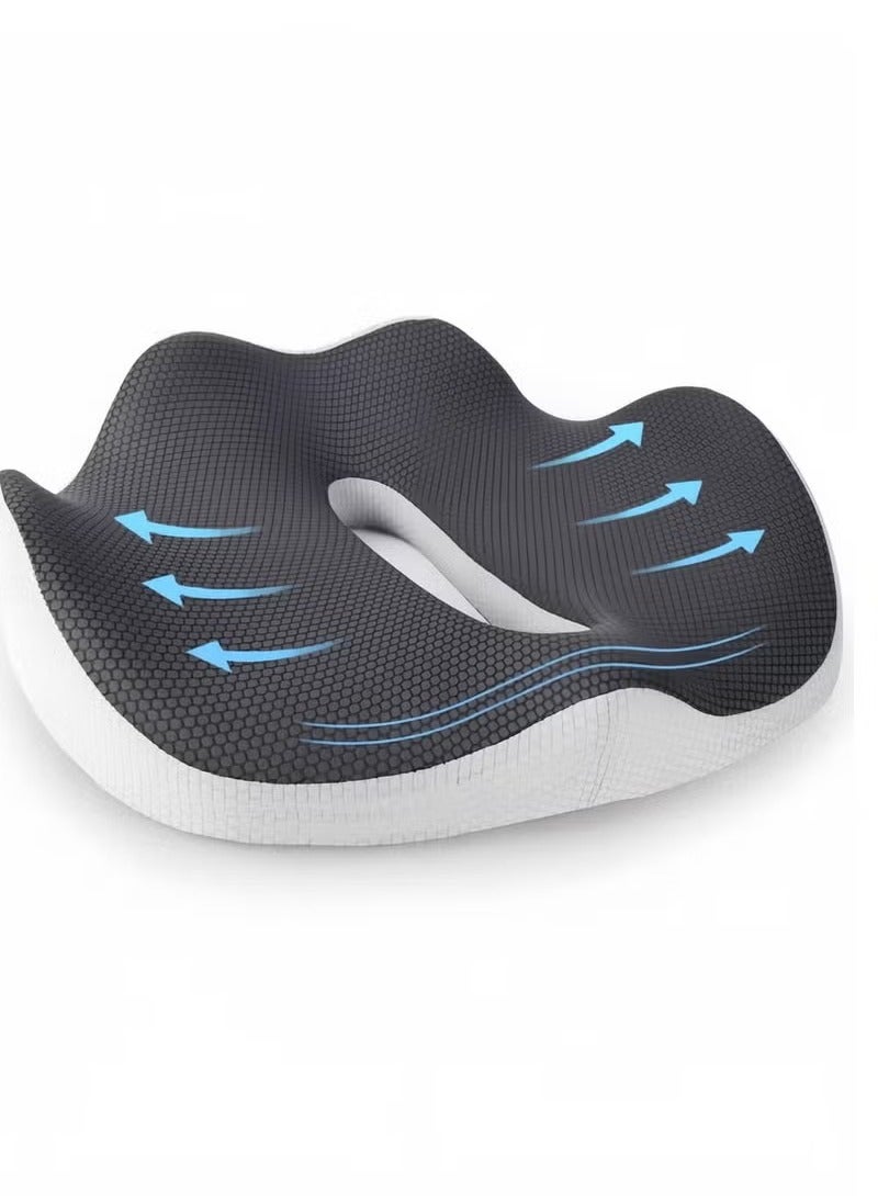 Orthopedic Memory Foam Seat Cushion - Coccyx Tailbone Pain Relief, Sciatica & Back Support - 3D Ergonomic Design for Office Chair, Car Seat, Wheelchair - Image 1