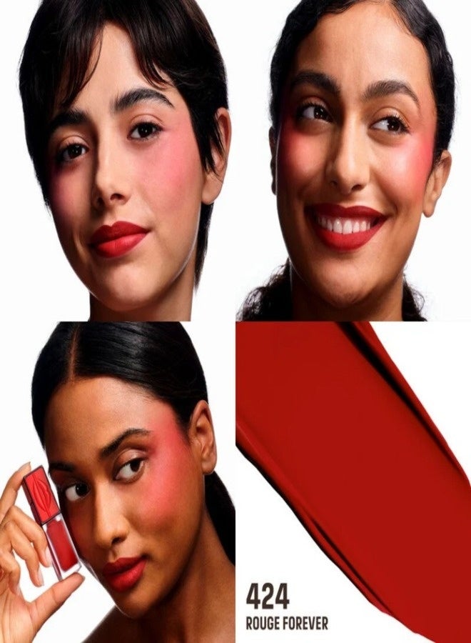 MAKE UP FOR EVER Artist Liquid Color 424 (Rouge For Ever)– Waterproof Liquid Blush for Lip + Cheek, 6ml - Image 2