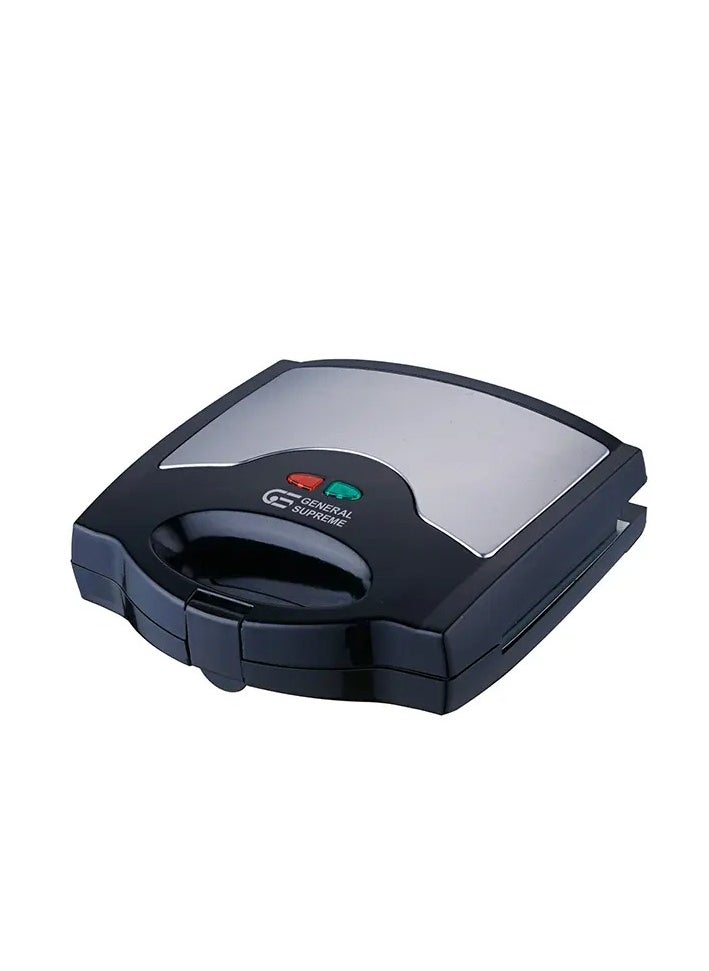 GENERAL SUPREME General Supreme Sandwich Maker 3 in 1, Non-Stick Surface 750W, Black 