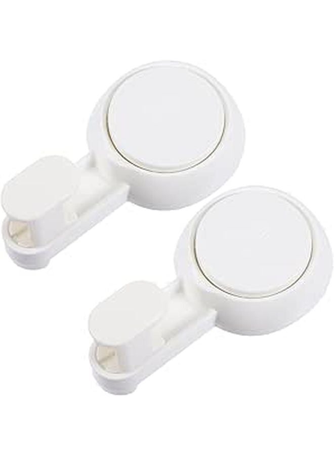 2Pcs Clear Suction Cup Hooks For Bathroom Shower Hanging Reusable Hangers - Image 1