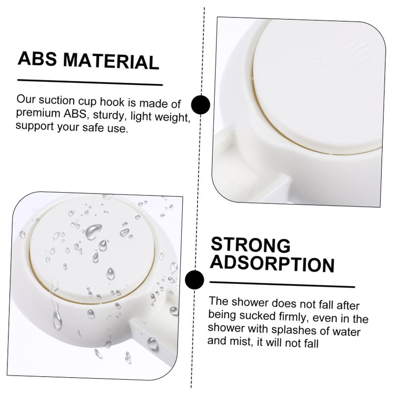 2Pcs Clear Suction Cup Hooks For Bathroom Shower Hanging Reusable Hangers - Image 3