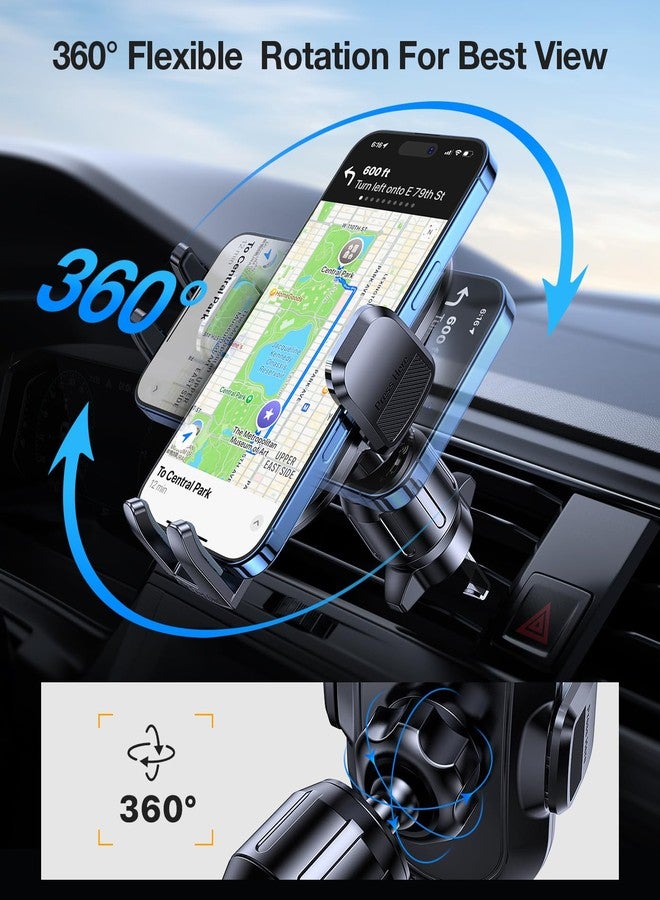 Coolpow Car Phone Holder Mount【Smallest & Wider Clamp & Metal Hook】 Cell Phone Holders for Your Car Vent Phone Mount for Car Accessories Truck Air Vent Stand for iPhone Samsung Android Smartphones - Image 4