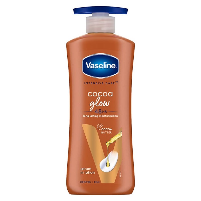 Vaseline Cocoa Glow Serum In Lotion, 400 ml | 100% Pure Cocoa & Shea Butter for Glowing & Soft Skin - Image 1