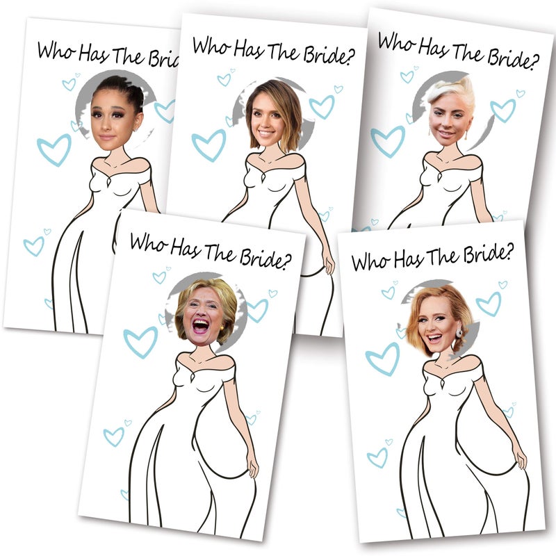 ukebobo 33 Cute Bridal Shower Games Scratch Off Bridal Shower GameFunny Bachelorette Party Games Who Has The Bride 33 Sheets