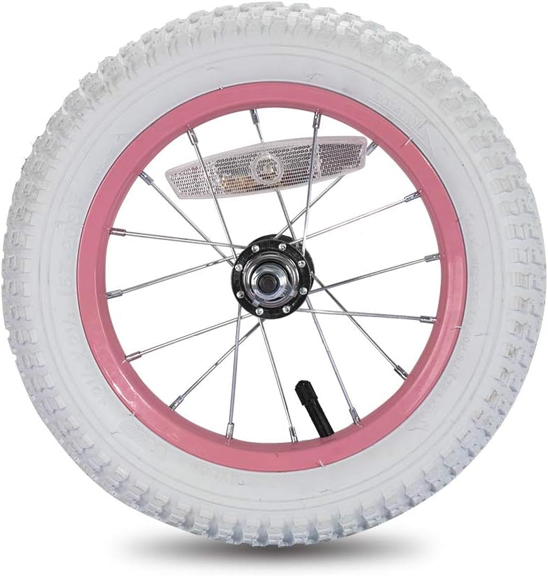 DRBIKE عجلات دراجة الأطفال JOYSTAR 12 14 16 18 20 بوصة بديل لعجلات الدراجة الأمامية مع إطار مطاطي صلب هوائي داخلي لا يناسب دراجة هافي باللونين الأسود والأبيض - Image 1