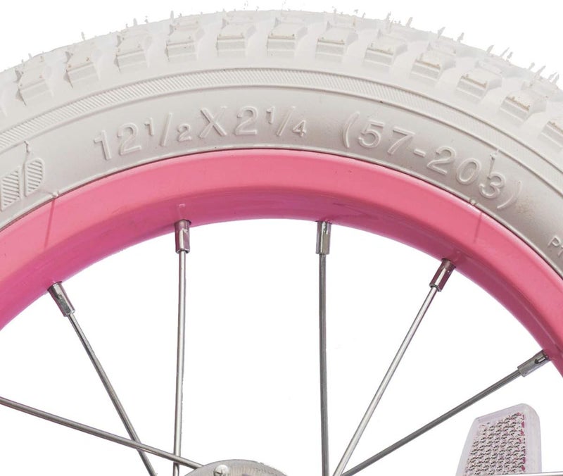 DRBIKE عجلات دراجة الأطفال JOYSTAR 12 14 16 18 20 بوصة بديل لعجلات الدراجة الأمامية مع إطار مطاطي صلب هوائي داخلي لا يناسب دراجة هافي باللونين الأسود والأبيض - Image 2